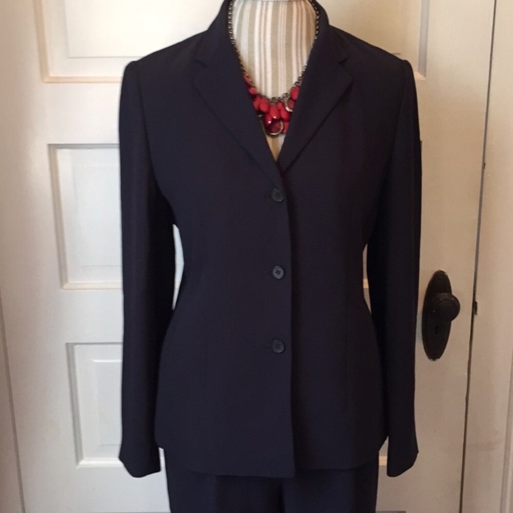 Talbots classic navy suit